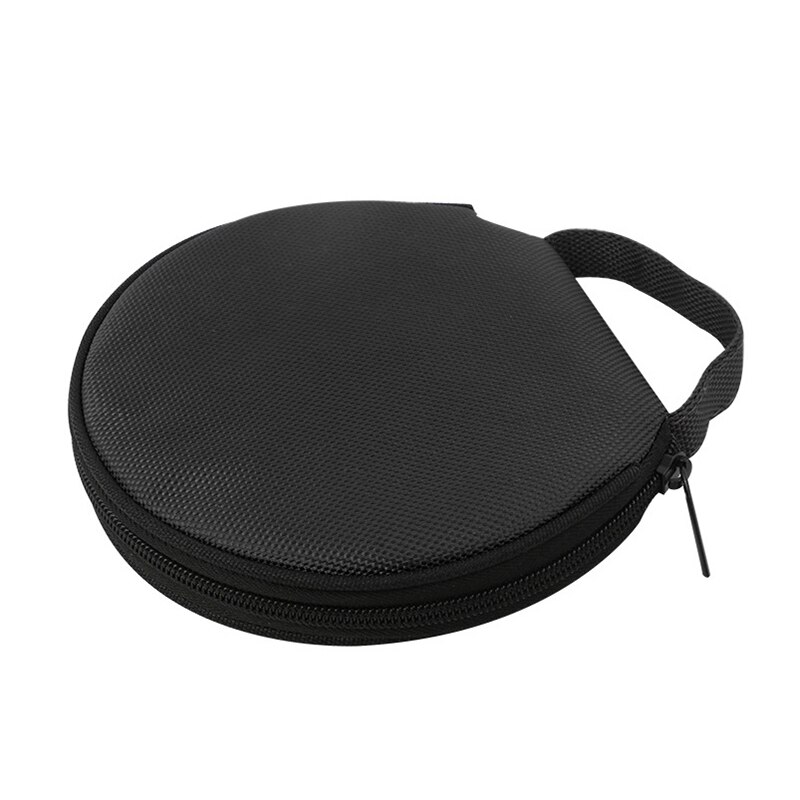 Portable CD DVD Case 20 Capacity Storage Bag Round Holder With Zipper: Black