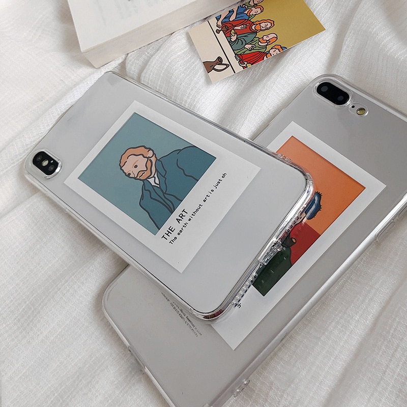 Luxury Art Card Silicone Phone Case For iPhone 11 Pro X XR XS MAX Case Transparent TPU Protection Cover For iphone 6 7 8 Plus