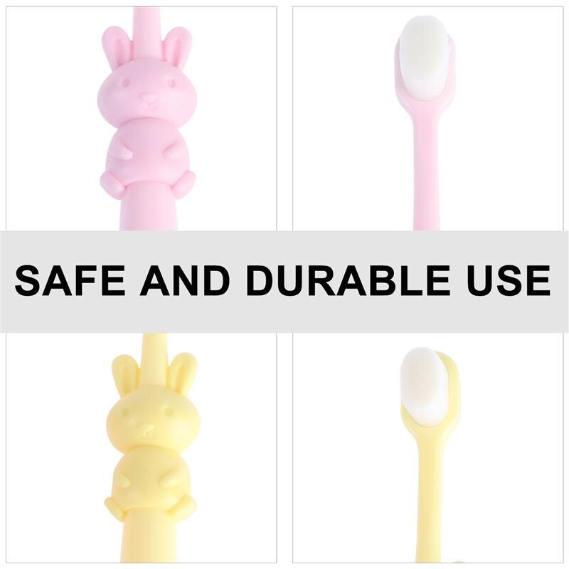 3 stücke freundlicher Zahnbürsten Karikatur bilden Manuelle Baby Toothrushes (Kaninchen)