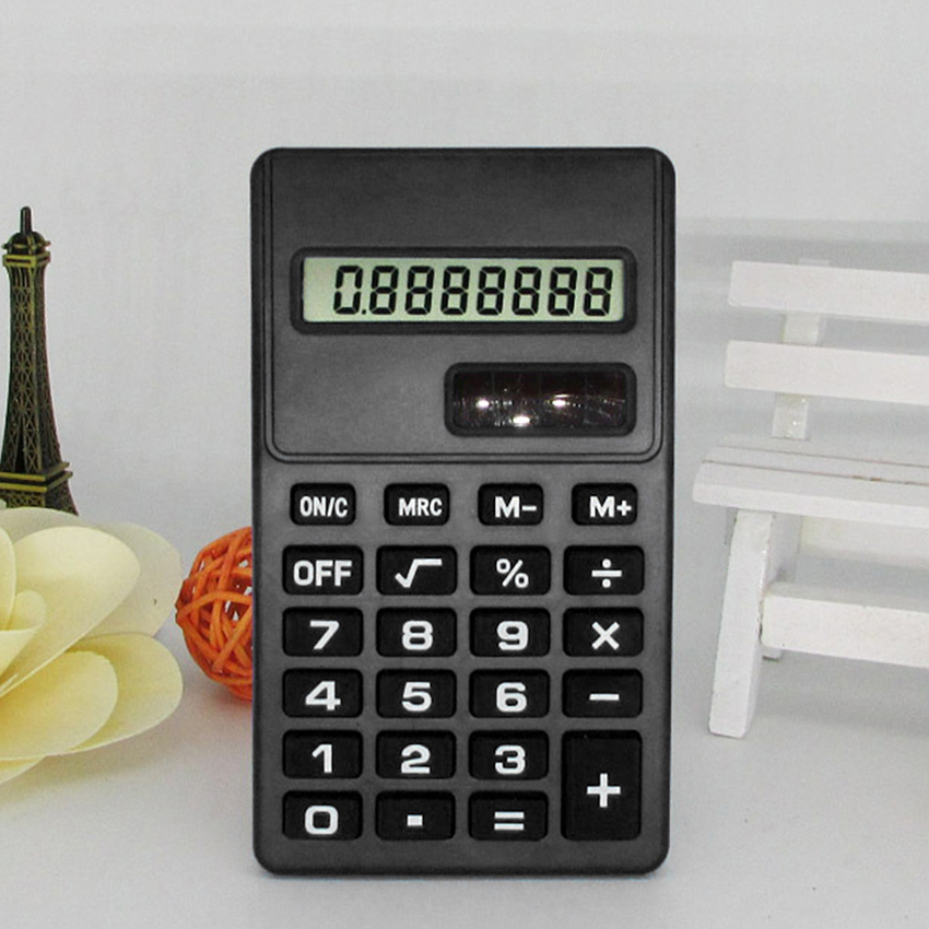 8-Digit Solar Coin Battery Silicone Button Calculator Standard Function Calculator Student Office Mini Portable Calculator