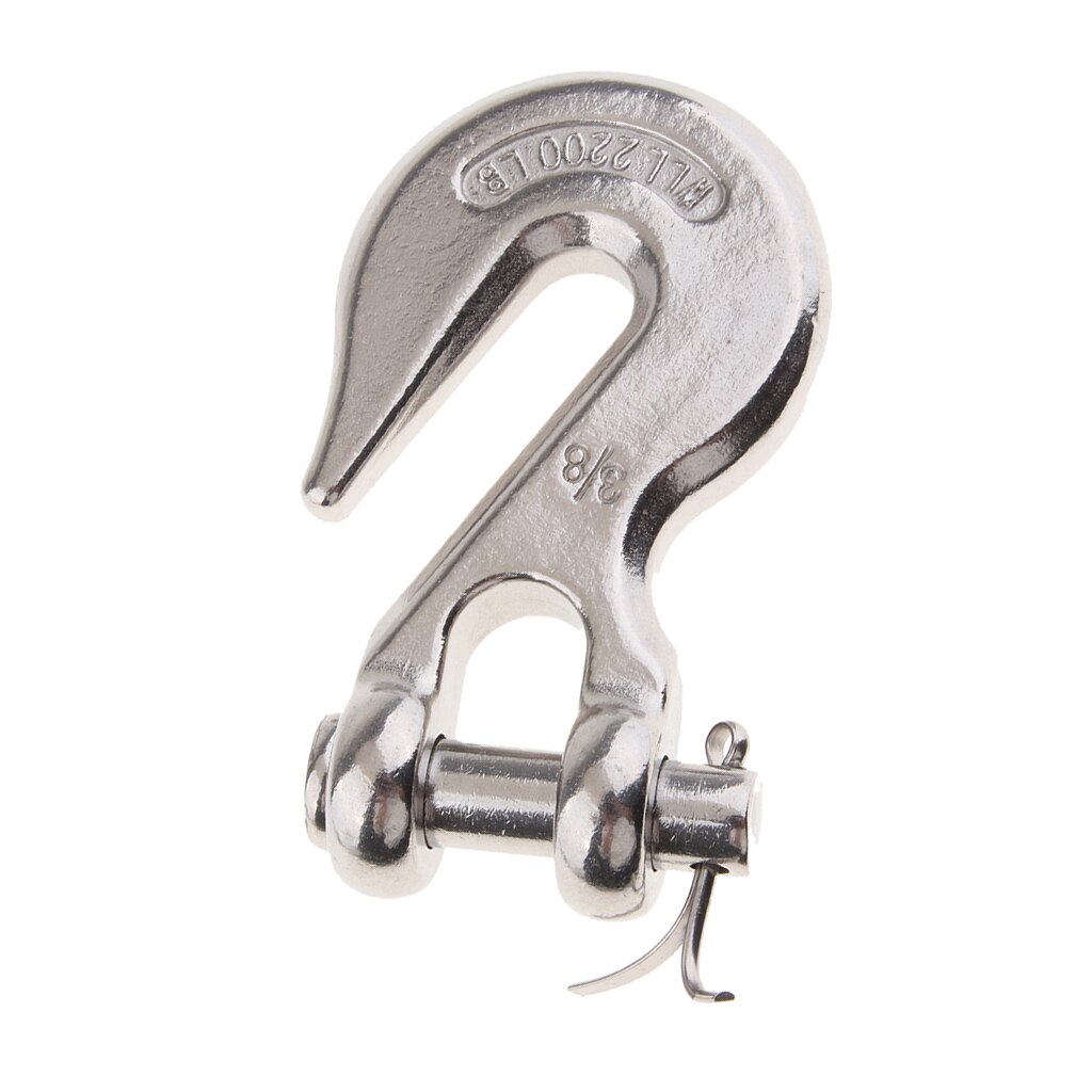 3/8 Inch Clevis Grab Hook Boat Truck Trailer Rigging Tow Chain Tie Down Hook