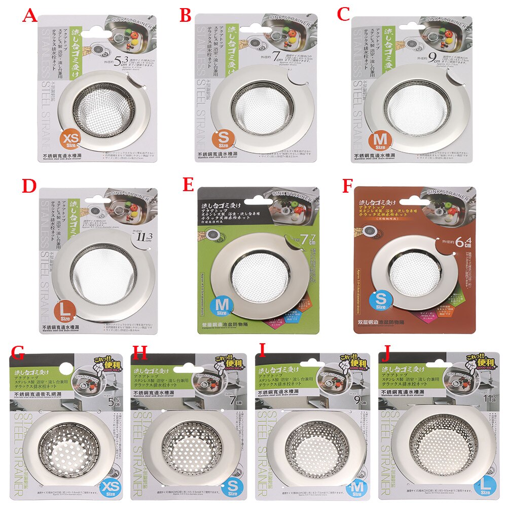 Kitchen Sink Strainer Drain Hole Filter Trap Metal Sink Strainer Stainless Steel Bath Sink Hair Catcher Drain Waste Screen