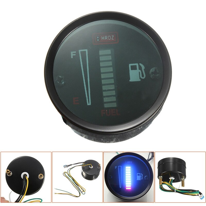 Universal Car Motor 52mm Fuel Meter LED Digital Display 12V Digital Fuel Ratio Level Gauge for YAMAHA KAWASAKI