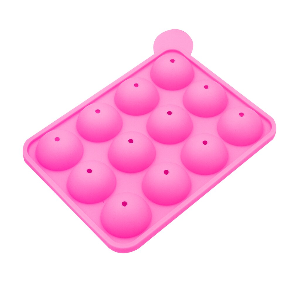 Moldes redondos de silicona para hacer piruletas, herramientas para hornear pasteles, 20 agujeros: 12 hole2