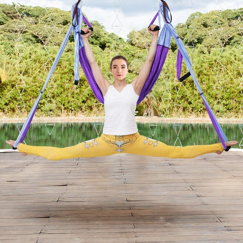 Aerial yoga swing set yoga hængekøje indendørs anti tyngdekraft hængende yoga slynge fitness yoga værktøjer
