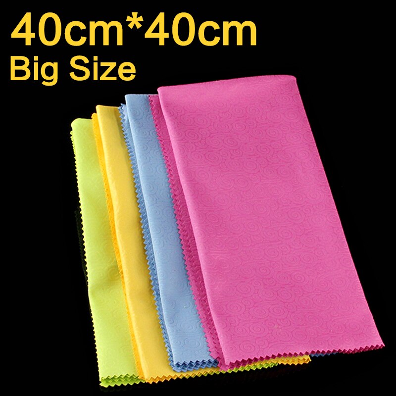 Chiffon microfibre de grande taille 40x40cm, nettoyeur de lentilles d&#39;appareil photo, pour lunettes, lingette de lunettes de soleil, plumeau de bijoux