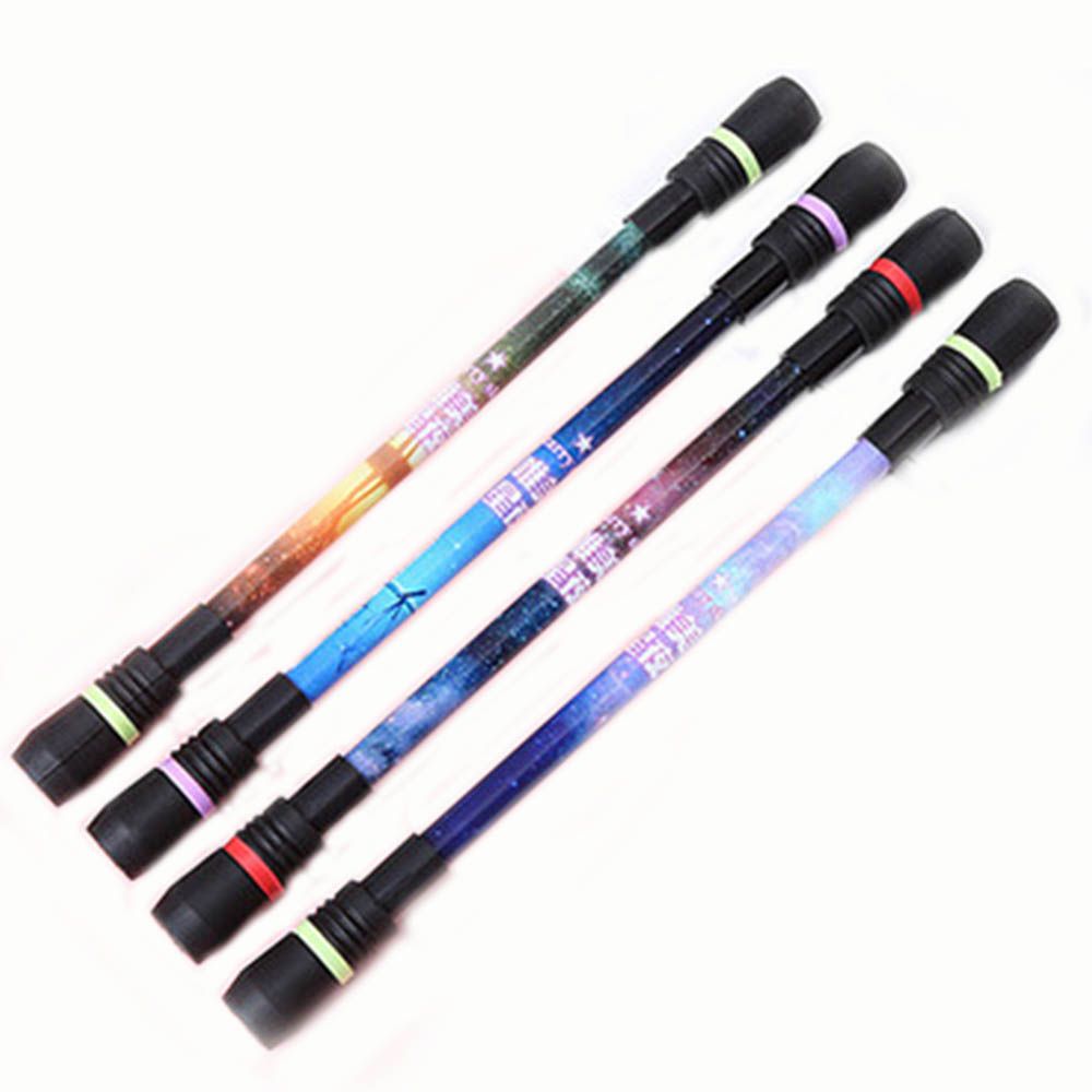 1PC Rotating Gaming Pen Anti-Skid Rolling Spinning Pen Intelligence Toy Pressure Relief Stationery Office School Writing Supply: B-Random color-1PC