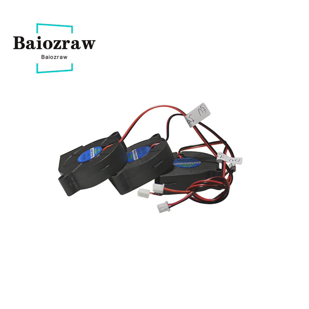 1Pcs 5015 Fan 5V / 12V / 24V 2pin Turbo Fan Luchtbevochtiger Centrifugaal Ventilator Projector Blower centrifugaal Ventilator