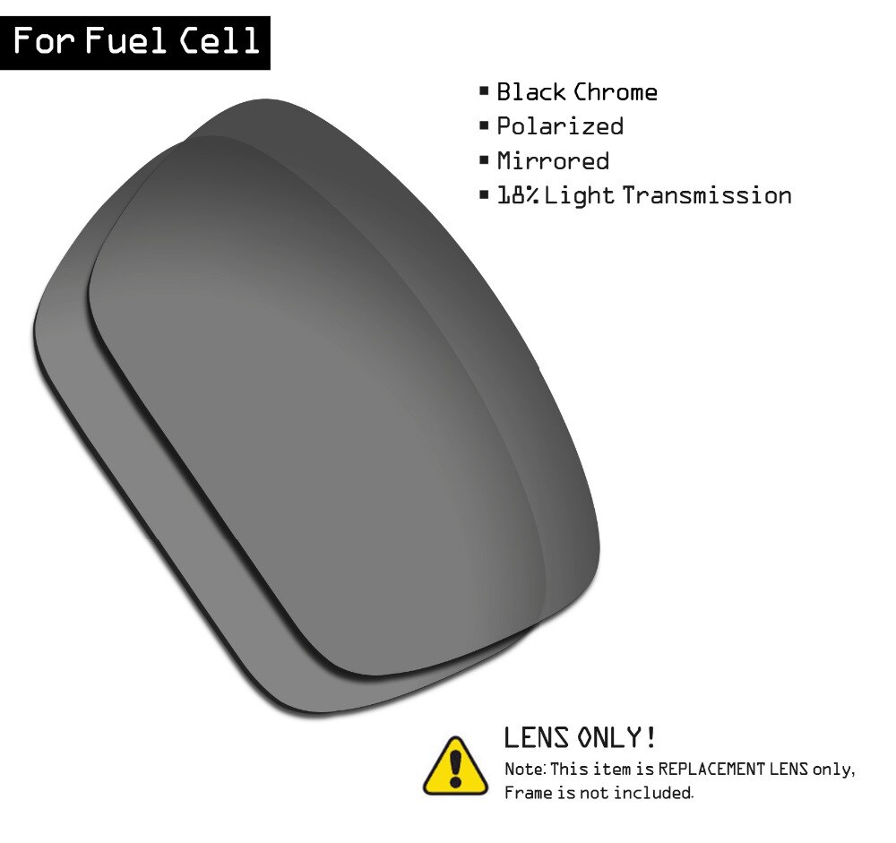 Smartvlt gepolariseerde zonnebril vervangende lenzen voor oakley fuel cell - zwart chroom