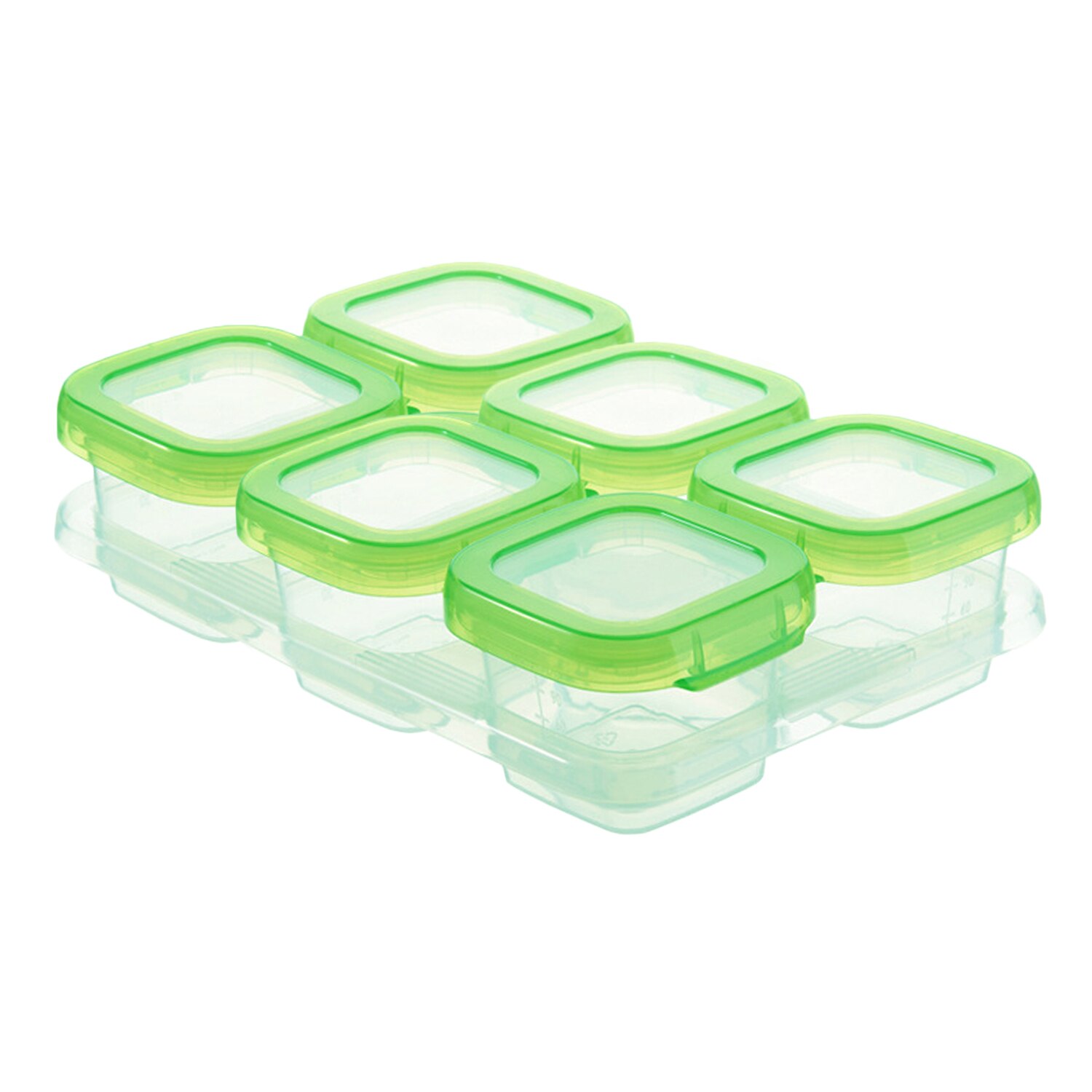 Reusable Leak-Proof Baby Formula Food Feeding Storage Container Freezer Cubes Cups Jars Box Case with Trays for Infants Toddler: 6 Piece