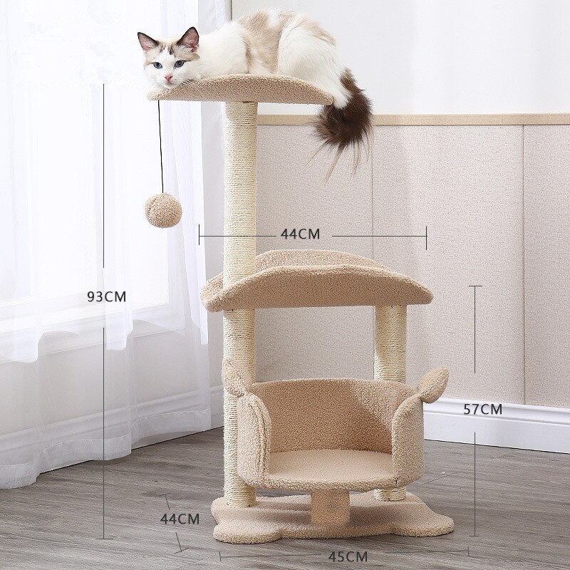 Funny Scratching Post Climbing Tree Toy Cat Tree Scratcher Activity Protecting Furniture Pet House Cat Furniture: A