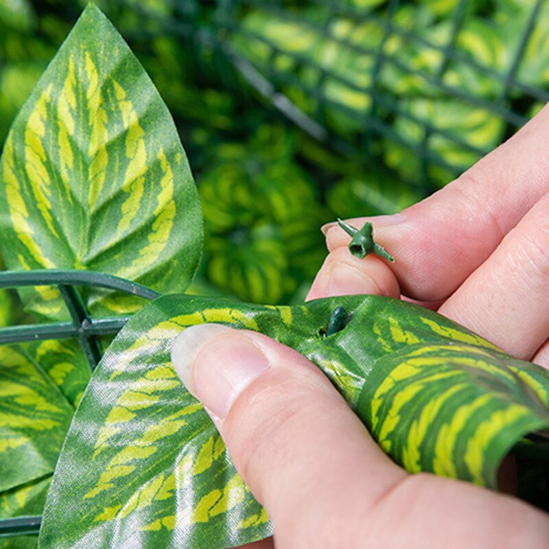 Artificial leaf fence net Artificial Hedges Fence Faux Ivy Vine Leaf Decoration Simulation Green Plants for Outdoor Garden Decor