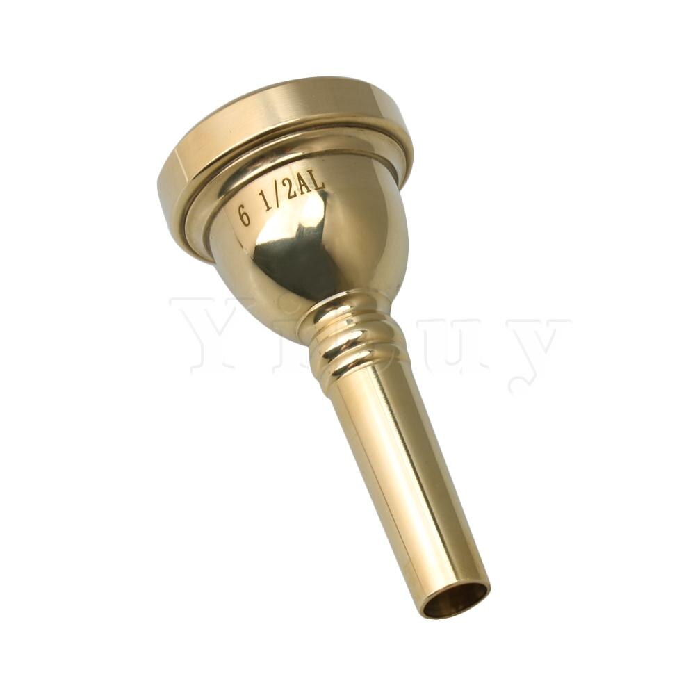 Yibuy guld messing alt trombone mundstykke 38mm diameter 1/2al