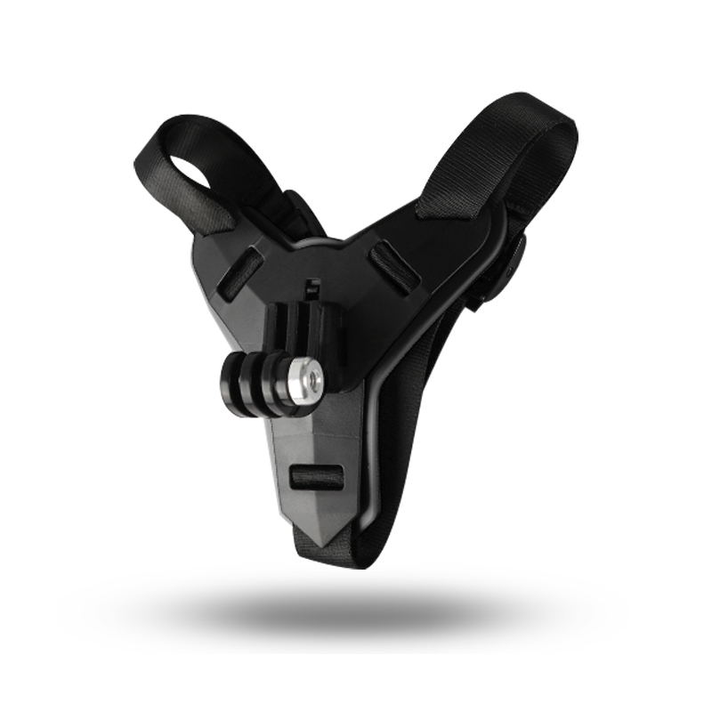 Accesorios para Gopro Hero 87 6 5, adaptador de soporte de montaje fijo en la barbilla delantera del casco de motocicleta para Xiaomi Yi 4K EKEN H9 SJCAM Sj4000: New black stents