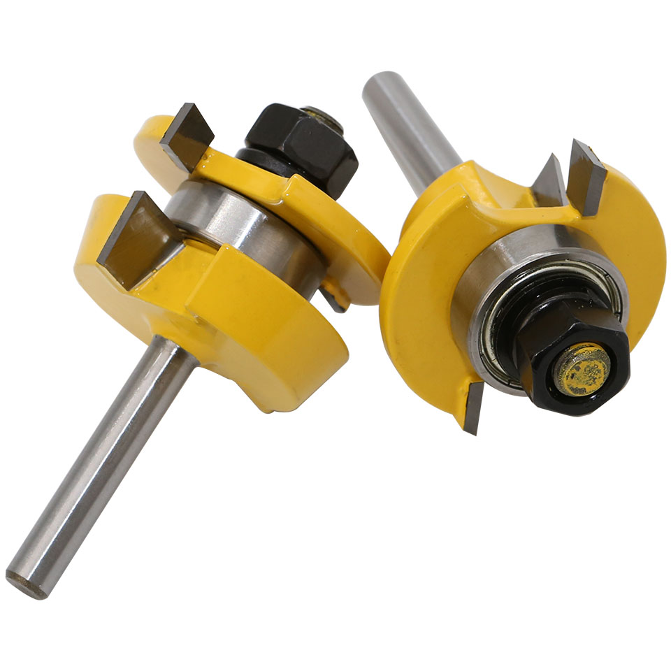 Rail &amp; Stile Router Bit Set - Shaker 2 Pc. 1/4&quot; Shank door knife Woodworking cutter Tenon Cutter for Woodworking Tools