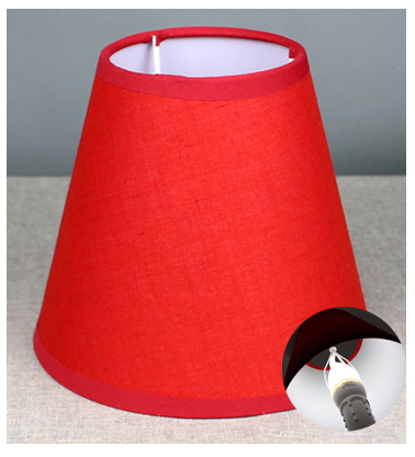 E27 e14 handgjorda linne lampskärm för vägglampa rustik sovrum sängkant mini bordslampa country retro lampskärm ljuskrona lock: E14 röda
