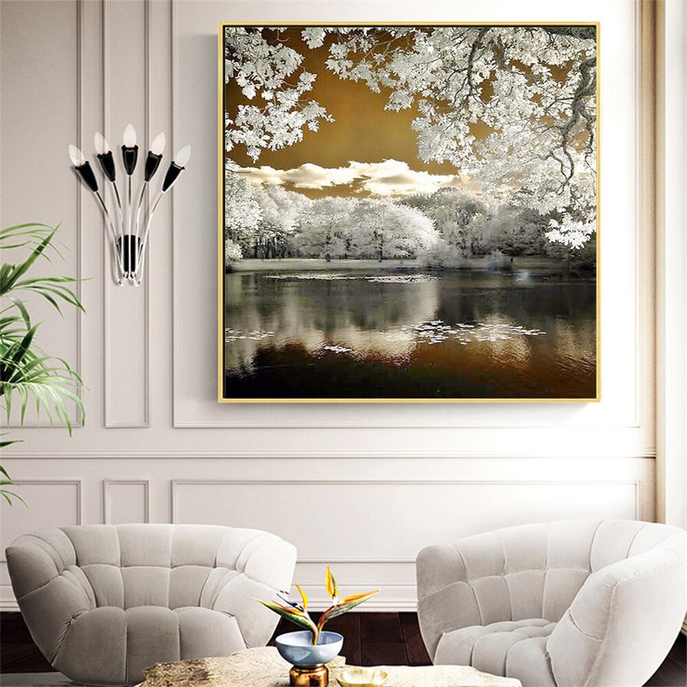 HUACAN 5D DIY Diamond Painting Winter Full Drill Square Diamond Mosaic Landscape Picture Of Rhinestones Embroidery Scenery