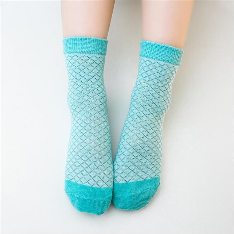 Kinderen Sokken 5 Paren/set Zomer Baby Jongens Sokken Kinderen Ademend Katoen Kid Sokken Voor Jongens Meisjes Dunne Breien Sokken 2-12Age