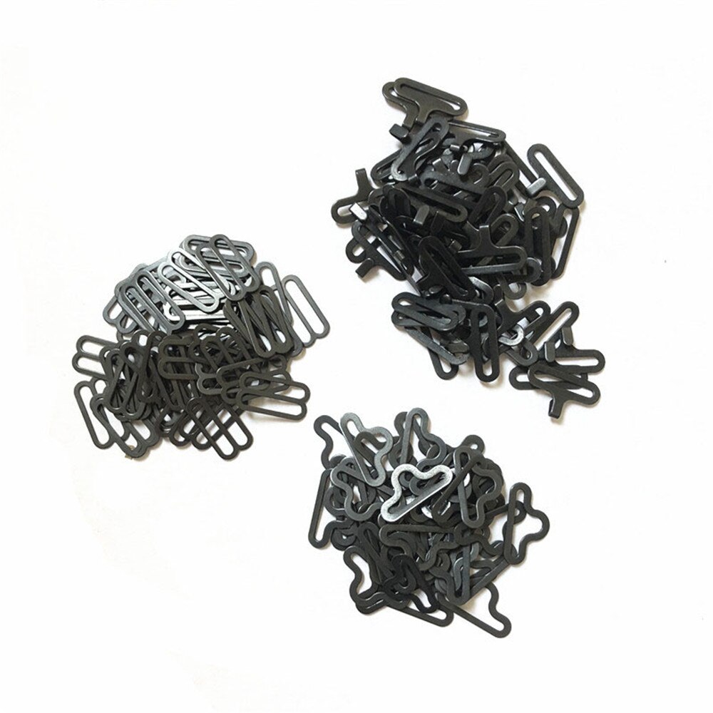 Lot de 50 attaches pour nœud papillon, crochet de cravate, attaches pour faire des sangles réglables: Black