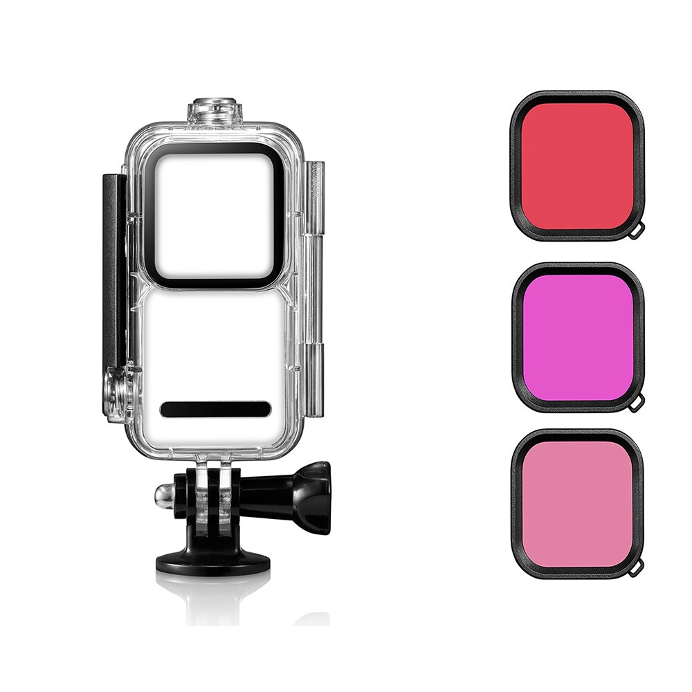 Custodia subacquea DJI Action 2 per DJI Action 2 Sports Camera 60M custodia impermeabile custodia protettiva DJI Action 2 accessori: With filter