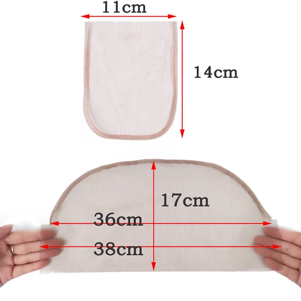 Top schweizisk net til blonde paryk base cap blonde frontal lukning materiale 1 stk/parti brun farve 4*4 13*4 frontal net