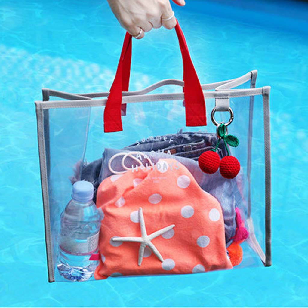 Spring Summer Fresh Summer Transparent PVC Swimming Bag Outdoor Travel Beach Travel climbing Handbag #YY