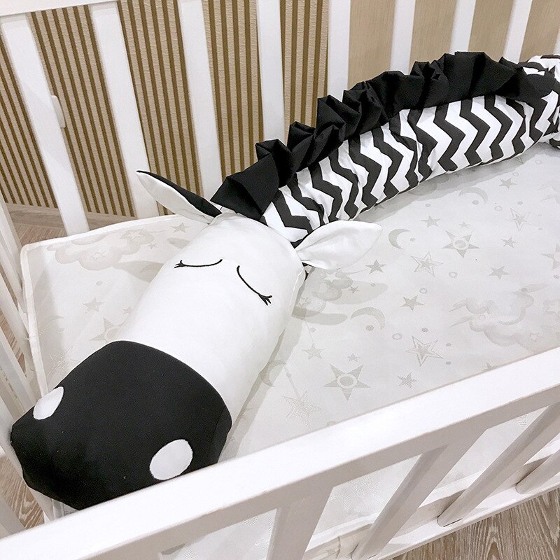 Protetor de berço para bebês, 2m/3m, berço de bebê para cama, decoração do quarto, desenho animado, zebra, travesseiro infantil para recém-nascidos almofada do bebê zt05