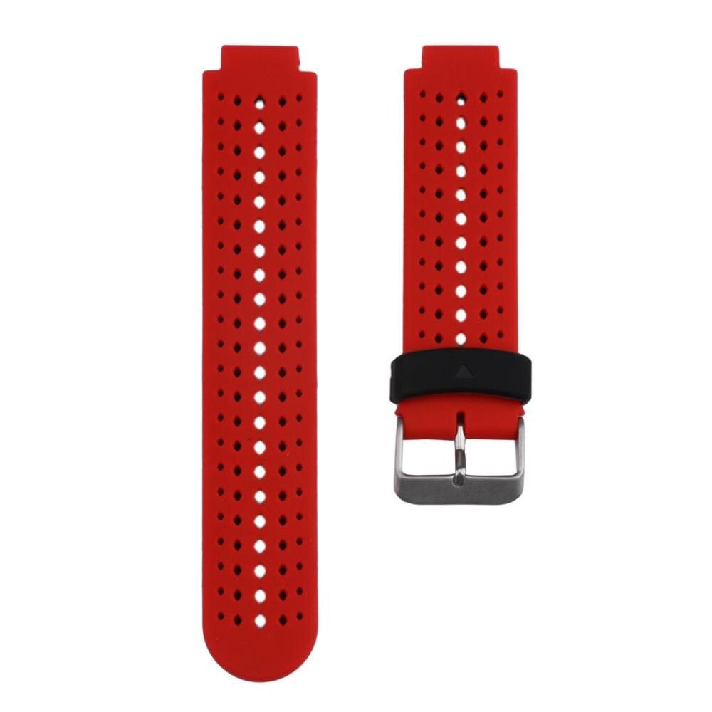 15 farben Silikon Strap Für Garmin Forerunner 235 Band strap Für Garmin Forerunner 220/230/235/620/630/735XT/235Lite Zubehör: Red Black