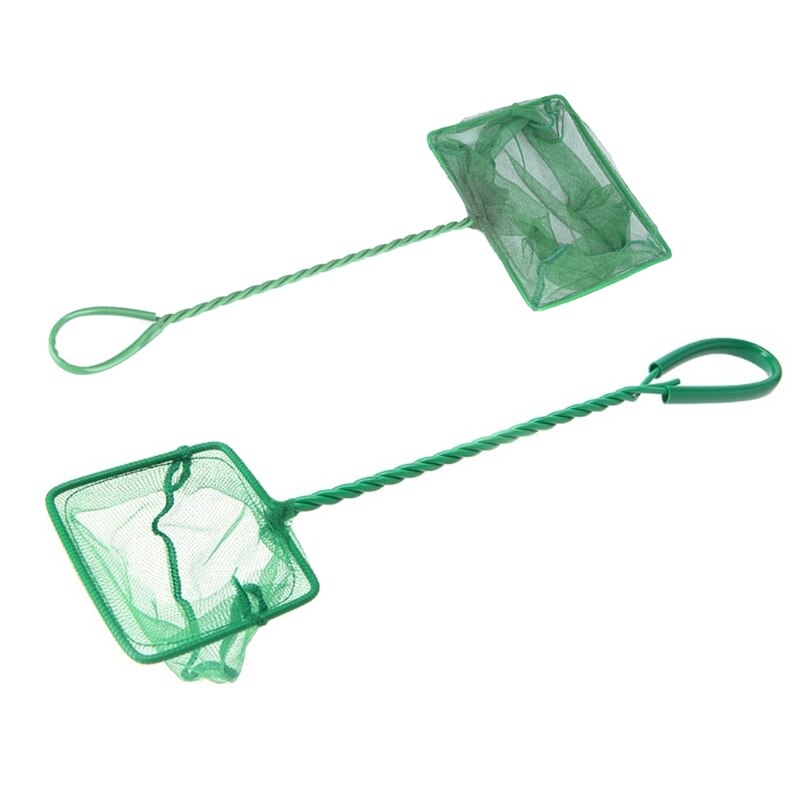 Aquarium Net Fish Tank Net Round Square Fish Fishing Aquarium Copy Net Aquarium Accessories Fishing Net Green