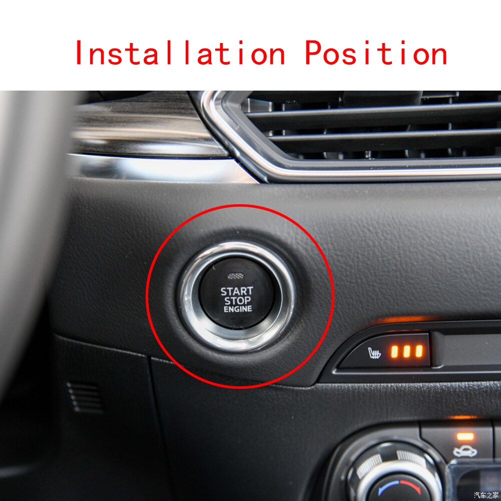 For Mazda 3 6 CX-3 CX-4 CX-5 CX4 CX5 START Engine Button Replace Cover STOP Key Accessories Switch Decoration