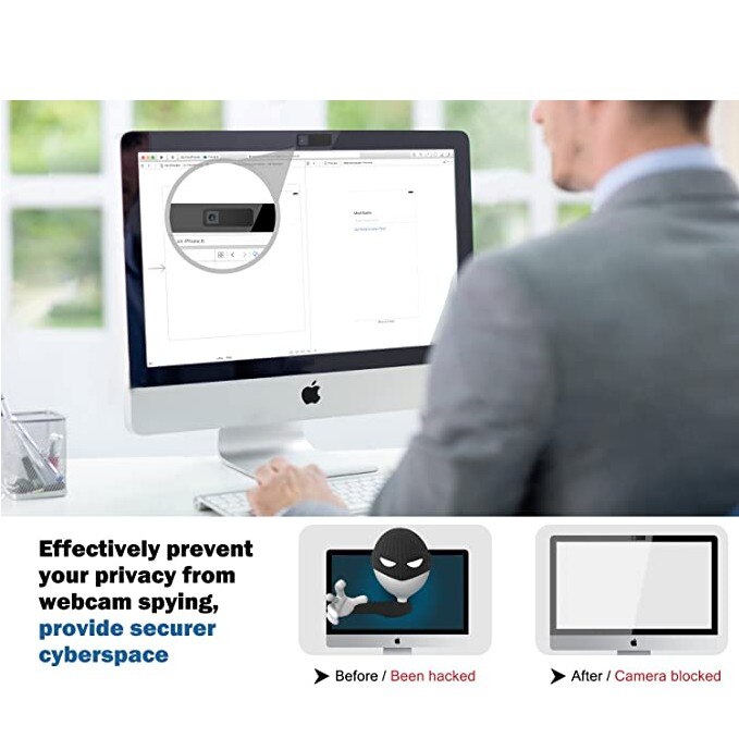 Webcam Cover, Slide Camera Privacy Cover for Laptop, Tablet, MacBook Pro, Mac Mini, Computer, Smartphone