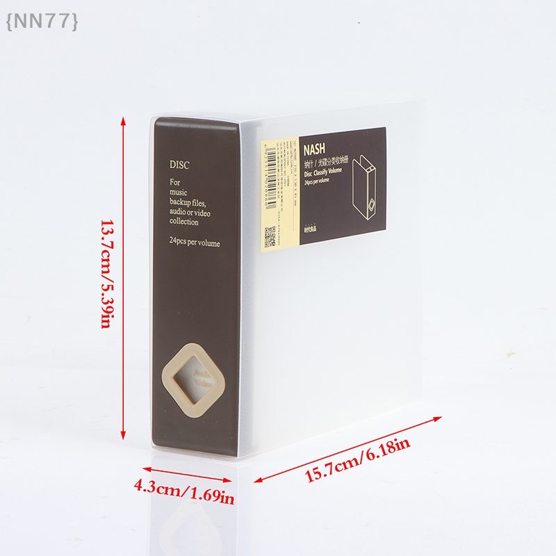 【No】1 Pcs Hard CD/DVD Album Case - 24-Disc Capacity Portable Storage Organizer For Media Collections