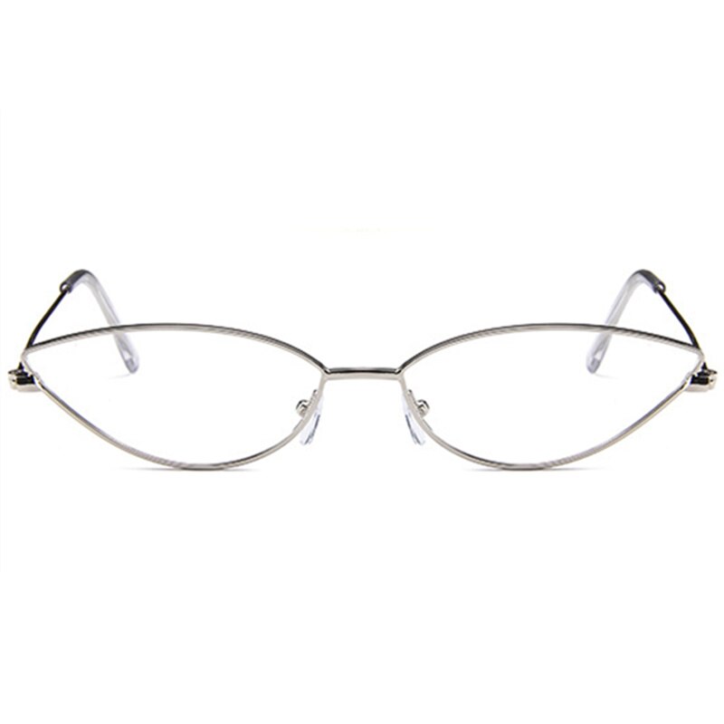 Metal Frame Women Cat Eye Sunglasses Cute Sexy Brand Summer Retro Small Frame Black Red Cateye Sun Glasses UV400: Clear