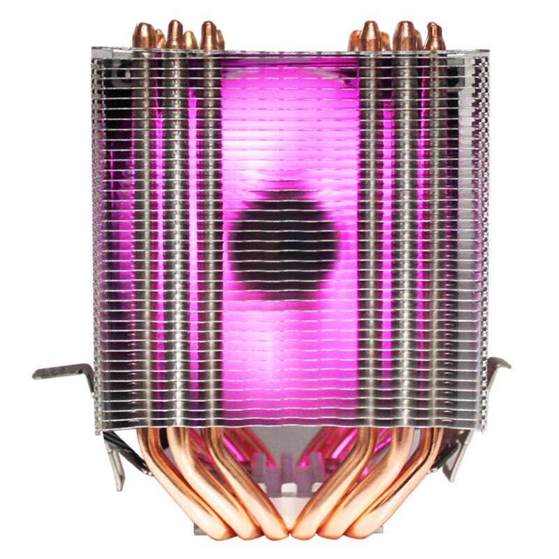 3/4PIN RGB LED CPU Cooler 6-Heatpipe Dual Tower 12V 9cm Cooling Heatsink Radiator for LGA 1150/1151/1155/1156/775/1366 AMD: Breathing light / 3 PIN