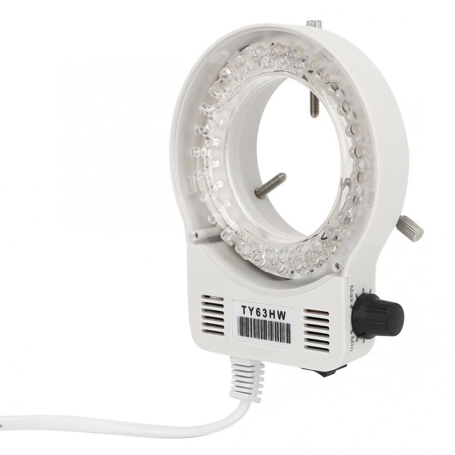 Microscope Camera Adjustable Dimmable LED Ring Light Source Lamp for Stereo Microscopes