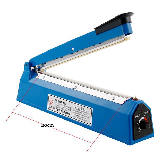 Manual Impulse Sealing Machine Film Pouch Sealer Aluminum Plastic Bag Heating Sealer 200mm 300mm Width Hand Press: 20cm seal length / AU