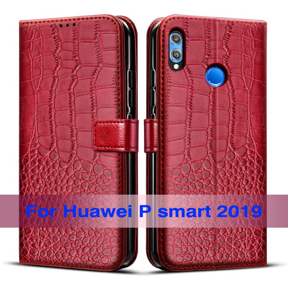 Coque magnétique en Silicone pour Huawei, compatible modèles P Smart , Psmart , , 6.21: Red