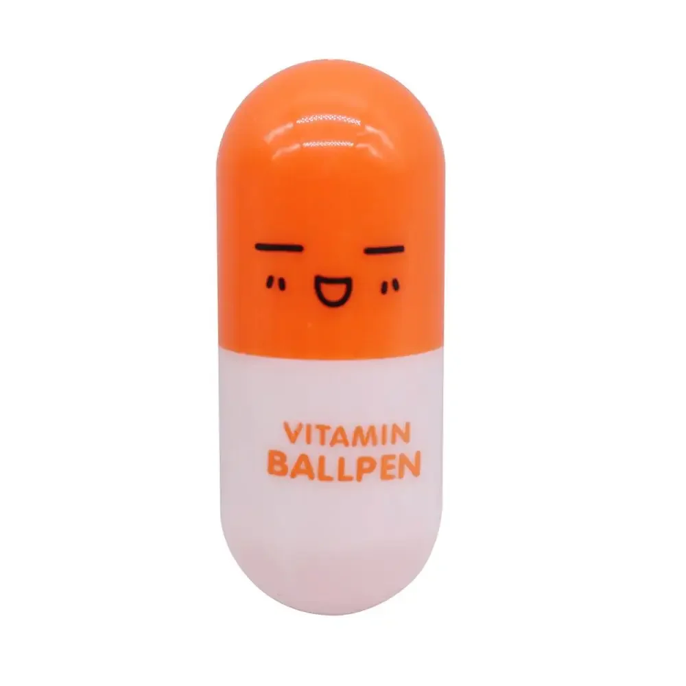 Bolígrafo colorido de dibujos animados para niños y niñas, , material escolar, cápsula, punta de 0,7 MM: Naranja