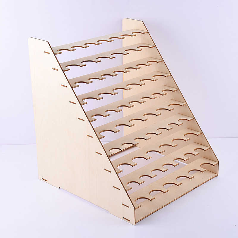 10 Layers Modular Master Paint Box Organizer Storage Tools Supplies Collapsible 75 Pots Wooden Paint Bottles Storage Rack Holder