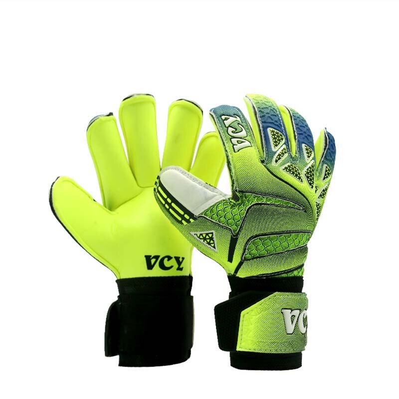 Kids Goalkeeper Gloves Cheap Roll Finger Football Palm Soft Latex Soccer Goalie Gloves with Finger Protection: C / 7