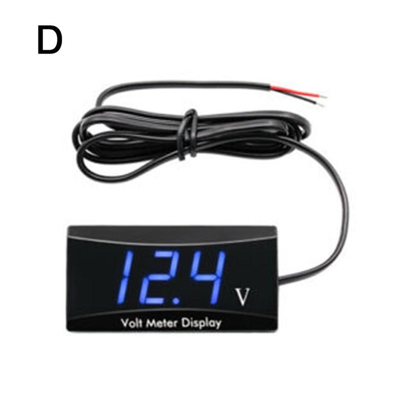 Mini pantalla LED voltímetro Digital, Panel voltímetro, Monitor de prueba, protección de conexión inversa, 12V, para coche y motocicleta: blue