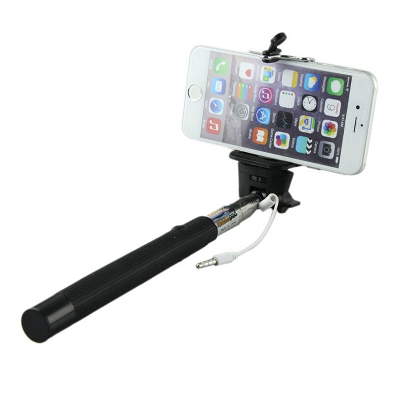 Malloom Uitschuifbare Wired Selfie Stick Handheld Monopod Mount Houder Remote Knop Voor Iphone Voor Samsung Mobiele Telefoon