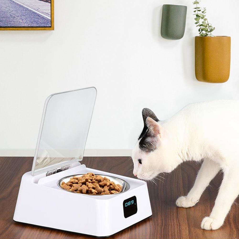 Automatic Pet Feeder Bowl Infrared Sensor Auto Open Cover Intelligent Feeder Anti-mouse Moisture-proof Dog Cat Food Dispenser