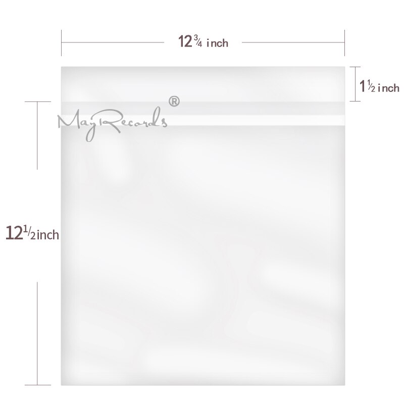 50PCS Resealable 4 Mil Flap Outer Plastic Vinyl Record Outer Sleeves for 12'' Normal LP GATEFOLD 2LP