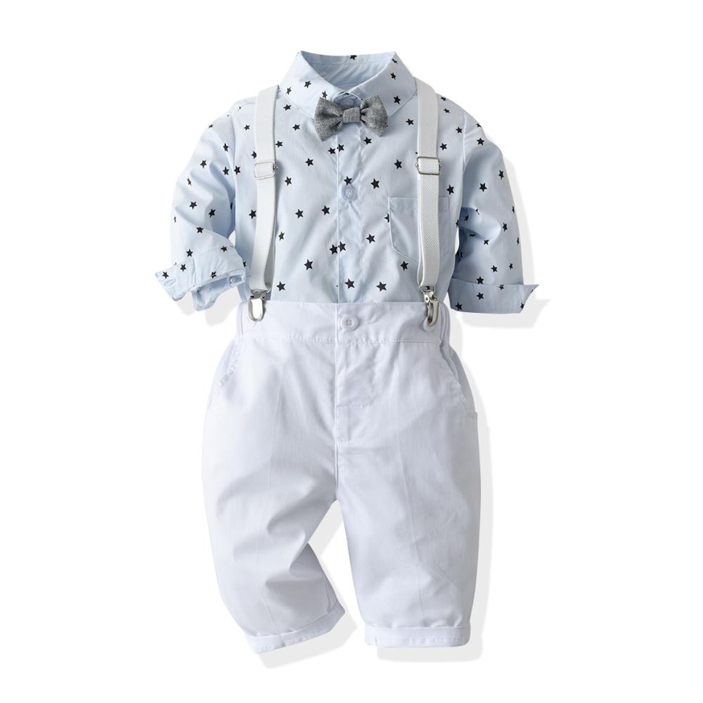 Lzh høst barn baby spedbarn klær dåp bankett kjole sett romper+bukser antrekk dresser for baby gutter nyfødte klær 0-2y: 18m