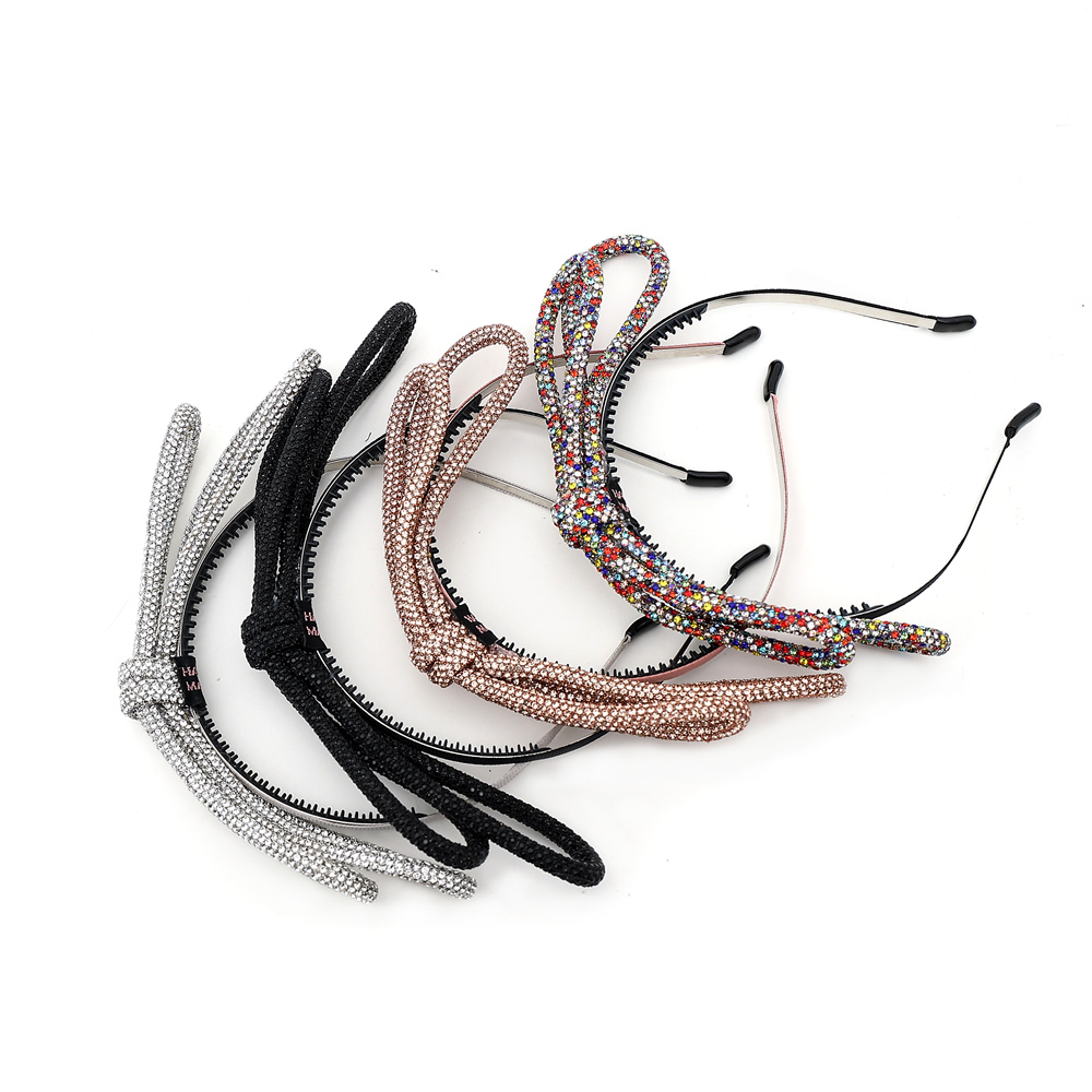 Nueva , nueva diadema con tubo de perforación para niñas, accesorios para el cabello con piedra brillante, accesorio para el cabello, clip para bebé, diadema con lazo para niña