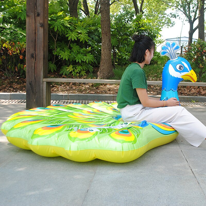 Inflatable Water Mount Adult Water Entertainment Float Peacock Mount Float