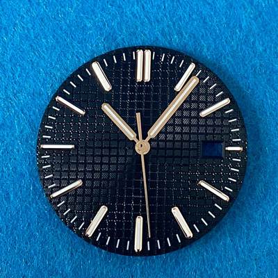 Esfera de reloj de 31,8mm + manecillas de reloj para movimiento NH35, accesorios de reloj luminosos verdes: F