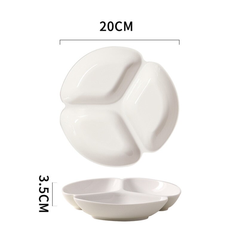Japanese Ceramic Salad Plate Matte Porcelain Breakfast Dinner Plate Snack Dishes Household Dessert Cake Tray Tableware: 8 inch white