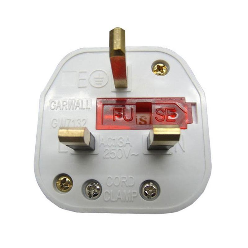 13A 250V AMP UK Plug with White Switch Switched Mains Plug Light Indicator Neon Red White K1Z2